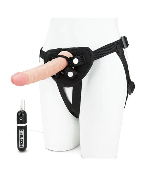 Lux Fetish Female Sex Toys Lux Fetish 65 Realistic Vibrating Dildo with Strap On Harness Set Lux Fetish Female Sex Toys Lux Fetish 65 Realistic Vibrating Dildo with Strap On Harness Set