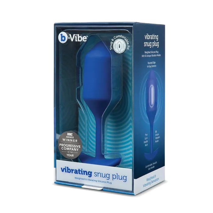 Male Sex Toys BVibe Snug Plug Vibrating XL Navy BVibe