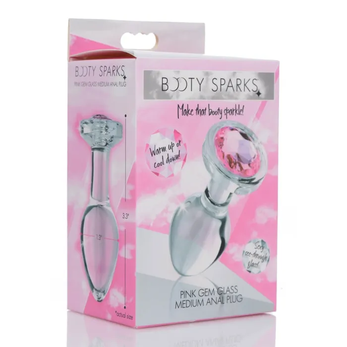 Male Sex Toys Xr Brands Booty Sparks Pink Gem Glass Anal Plug Medium Male Sex Toys Xr Brands Booty Sparks Pink Gem Glass Anal Plug Medium