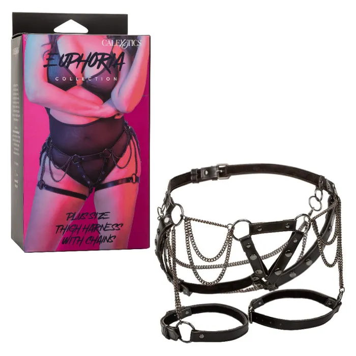 Plus Size Calexotics Euphoria Collection Plus Size Thigh Harness With Chains Black Plus Size Calexotics Euphoria Collection Plus Size Thigh Harness With Chains Black