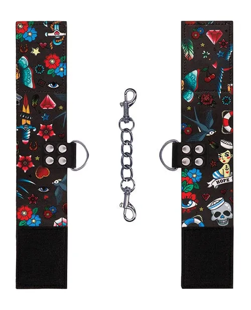 Shots Ouch Old School Tattoo Style Printed Hand Cuffs Black Shots America Anal Shots Ouch Old School Tattoo Style Printed Hand Cuffs Black Shots America Anal