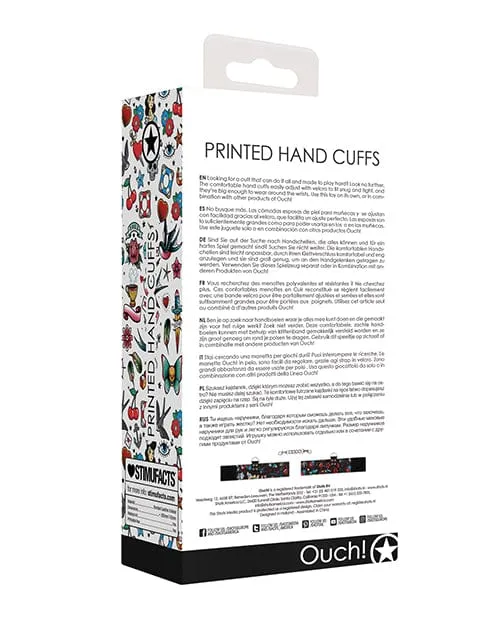 Shots Ouch Old School Tattoo Style Printed Hand Cuffs Black Shots America Anal Shots Ouch Old School Tattoo Style Printed Hand Cuffs Black Shots America Anal