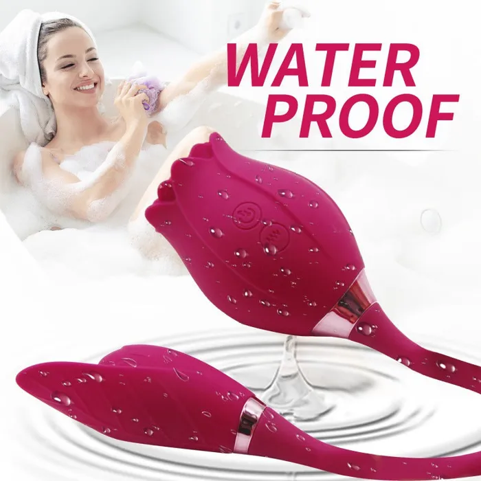 TouchHoney Vibrators Rose Toy Dildo Thrusting Vibrator for Women Egg Clitoris Sucker Stimulator