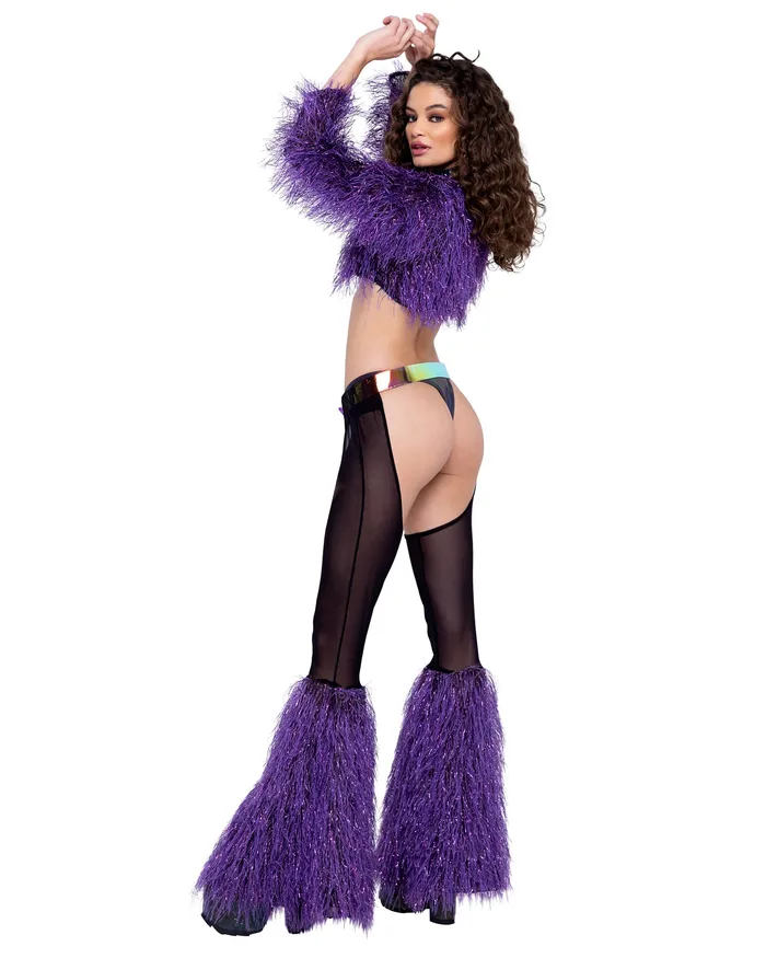 6248 Sheer Chaps with Faux Fur Bell Belt Roma Costume Inc Male Sex Toys 6248 Sheer Chaps with Faux Fur Bell Belt Roma Costume Inc Male Sex Toys