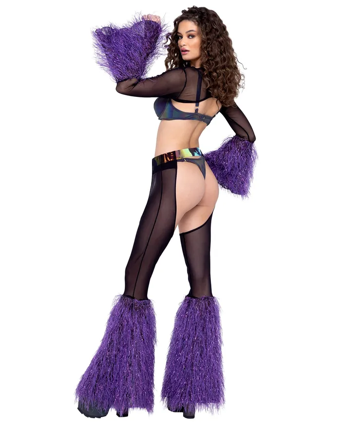 6248 Sheer Chaps with Faux Fur Bell Belt Roma Costume Inc Male Sex Toys 6248 Sheer Chaps with Faux Fur Bell Belt Roma Costume Inc Male Sex Toys