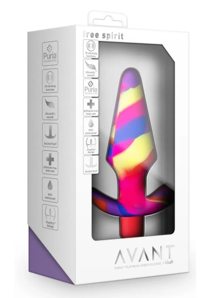 Avant Free Spirit Scarlet Silicone Vibrating Anal Plug Avant Male Sex Toys