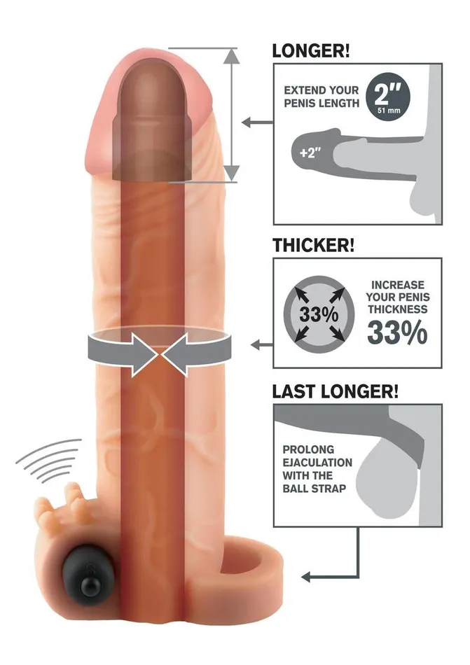 Fantasy XTensions Vibrating Real Feel 2in Extension Sleeve Fantasy XTensions Male Sex Toys Fantasy XTensions Vibrating Real Feel 2in Extension Sleeve Fantasy XTensions Male Sex Toys