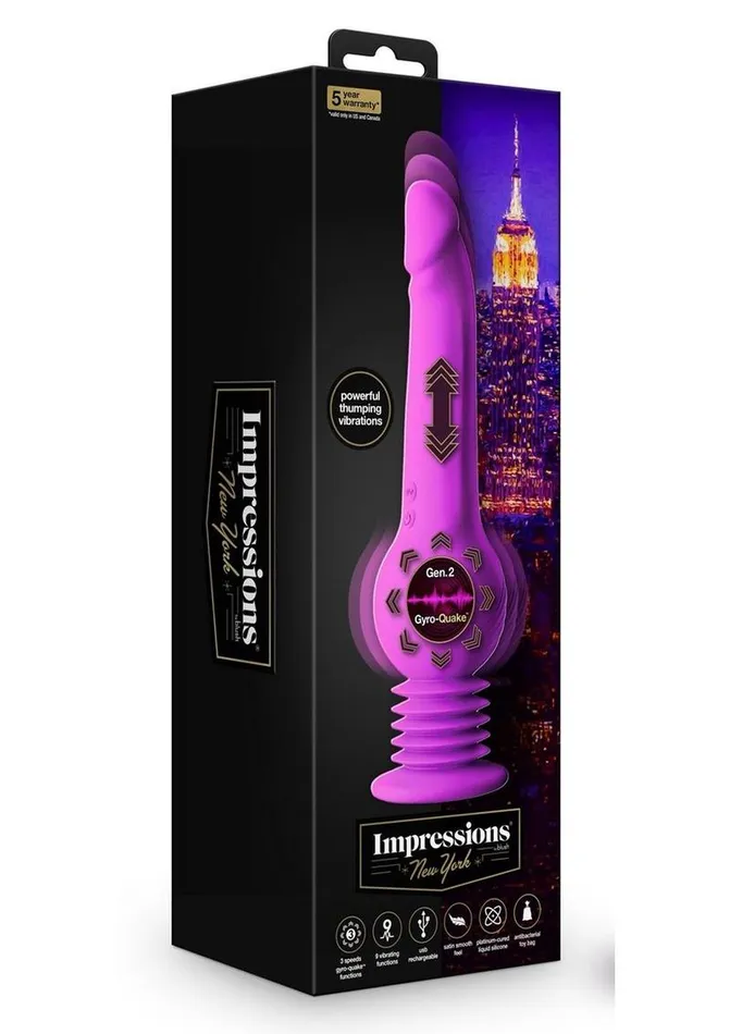 Female Sex Toys Impressions Impressions New York Rechargeable Silicone GyroQuake Dildo