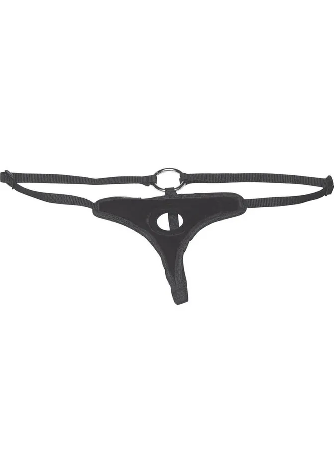 Female Sex Toys Lux Fetish Lux Fetish Velvet Bikini StrapOn Adjustable
