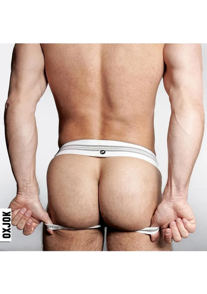 Female Sex Toys Oxballs Slingjock Slider Jock Strap White Snow