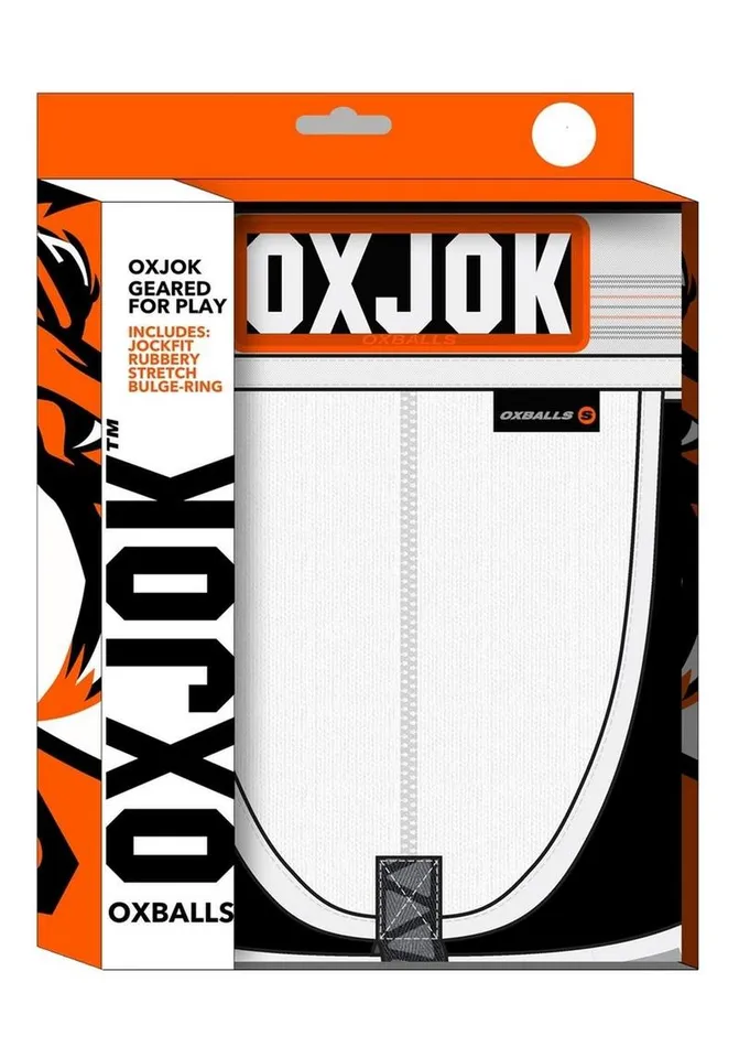 Female Sex Toys Oxballs Slingjock Slider Jock Strap White Snow