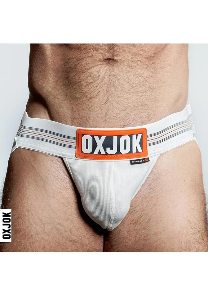 Female Sex Toys Oxballs Slingjock Slider Jock Strap White Snow