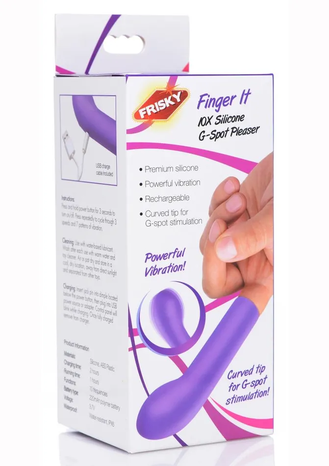 Frisky Female Sex Toys Frisky Finger It 10x Silicone Rechargeable GSpot Pleaser Vibrator Frisky Female Sex Toys Frisky Finger It 10x Silicone Rechargeable GSpot Pleaser Vibrator
