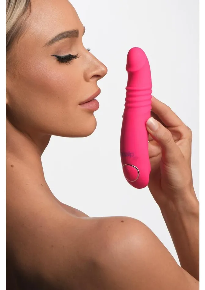 Gossip Blasters 10x Rechargeable Silicone Thrusting Vibrator Gossip Female Sex Toys