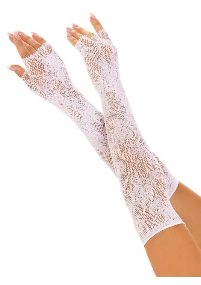 Leg Avenue Seamless Opera Length Floral Net Fingerless Gloves Leg Avenue Vibrators