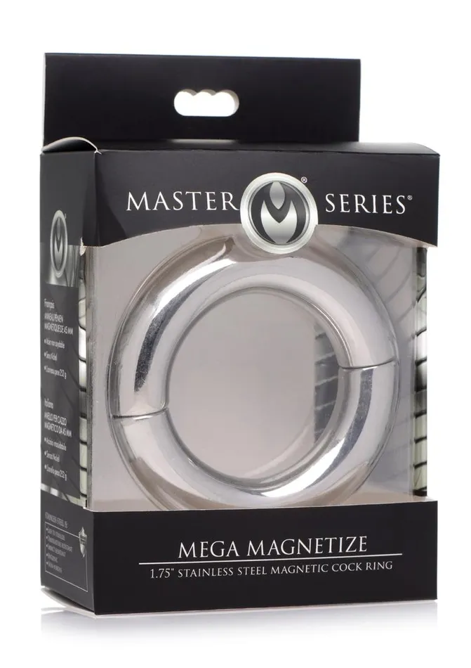 Male Sex Toys Master Series Mega Magnetize Stainless Steel Cock Ring Master Series