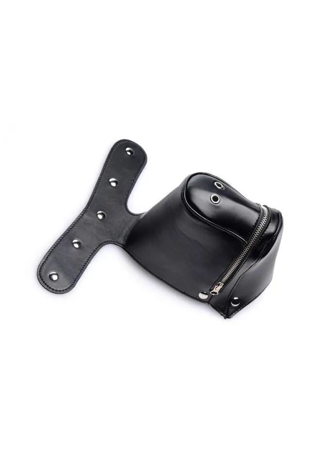 Master Series Male Sex Toys Master Series Muzzled Universal BDSM Hood with Removable Muzzle