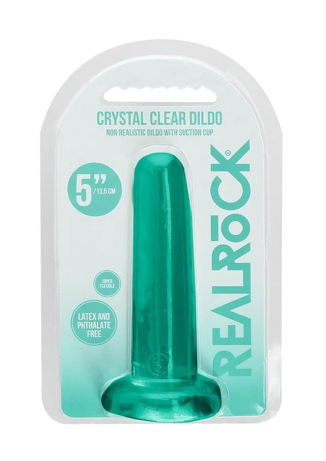 Real Rock Female Sex Toys Realrock Crystal Clear Dildo with Suction Cup
