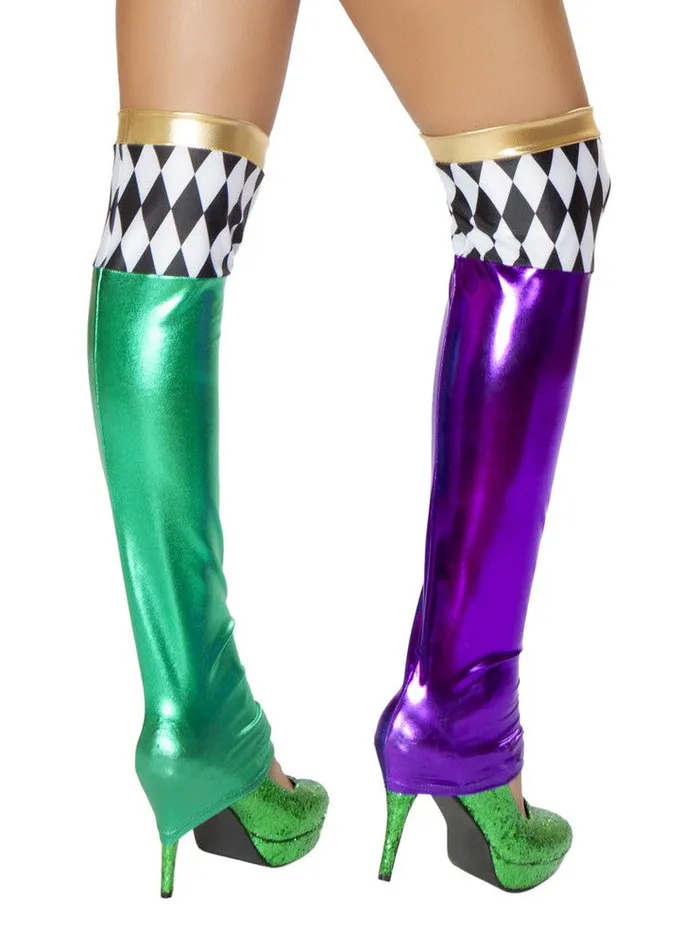 Roma Costume Vibrators ST4723 GreenPurple Jester Leggings Roma Costume Vibrators ST4723 GreenPurple Jester Leggings