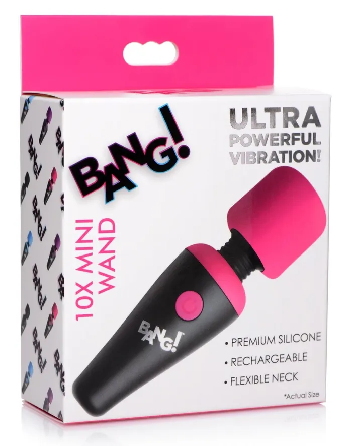 Bang 10x Vibrating Mini Silicone Wand XR Brands Bang Female Sex Toys Bang 10x Vibrating Mini Silicone Wand XR Brands Bang Female Sex Toys