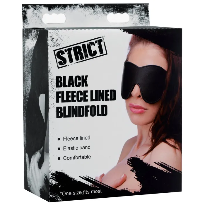 Black Fleece Lined Blindfold XR Brands Strict Anal Black Fleece Lined Blindfold XR Brands Strict Anal