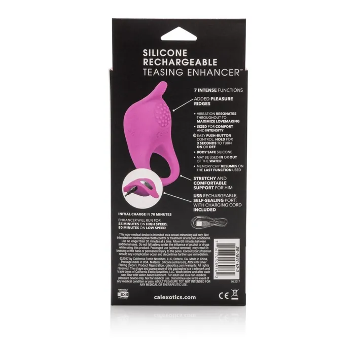 CalExotics Silicone Rechargeable Teasing Enhancer Female Sex Toys CalExotics Silicone Rechargeable Teasing Enhancer Female Sex Toys