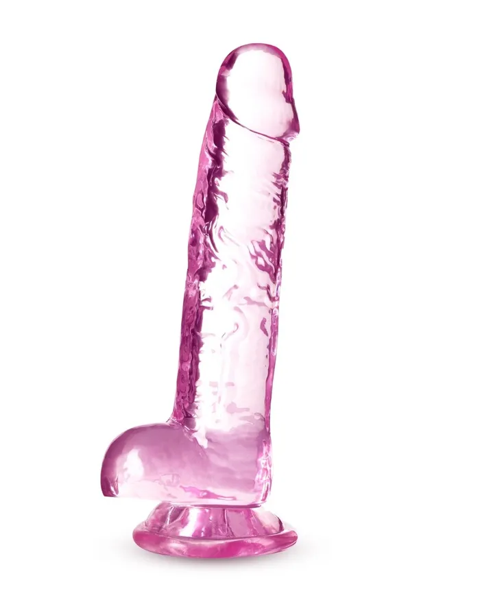 Dildos Blush Novelties Naturally Yours 7 Inch Crystalline Dildo Rose Dildos Blush Novelties Naturally Yours 7 Inch Crystalline Dildo Rose