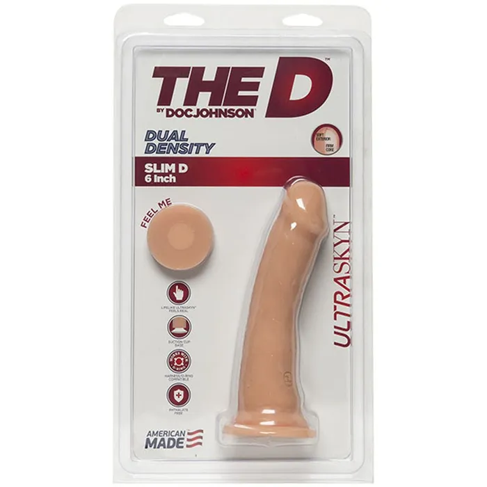 Dildos Doc Johnson The D Slim D 6 Inch Without Balls Ultraskyn Vanilla