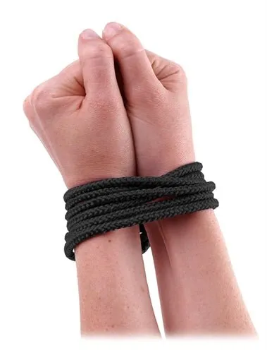 Female Sex Toys Fetish Fantasy Series Mini Silk Rope Black Pipedream