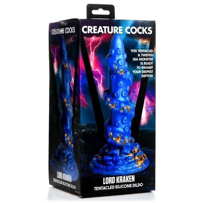 Lord Kraken Tentacled Silicone Dildo Blue XR Brands Creature Cocks Dildos