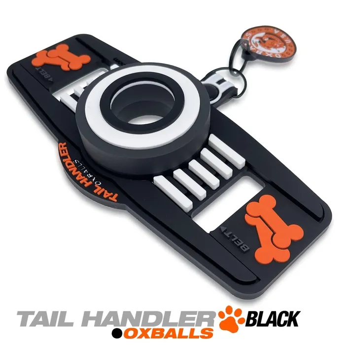 Oxballs Anal Tail Handler Belt Strap Show Tail Black Oxballs Anal Tail Handler Belt Strap Show Tail Black