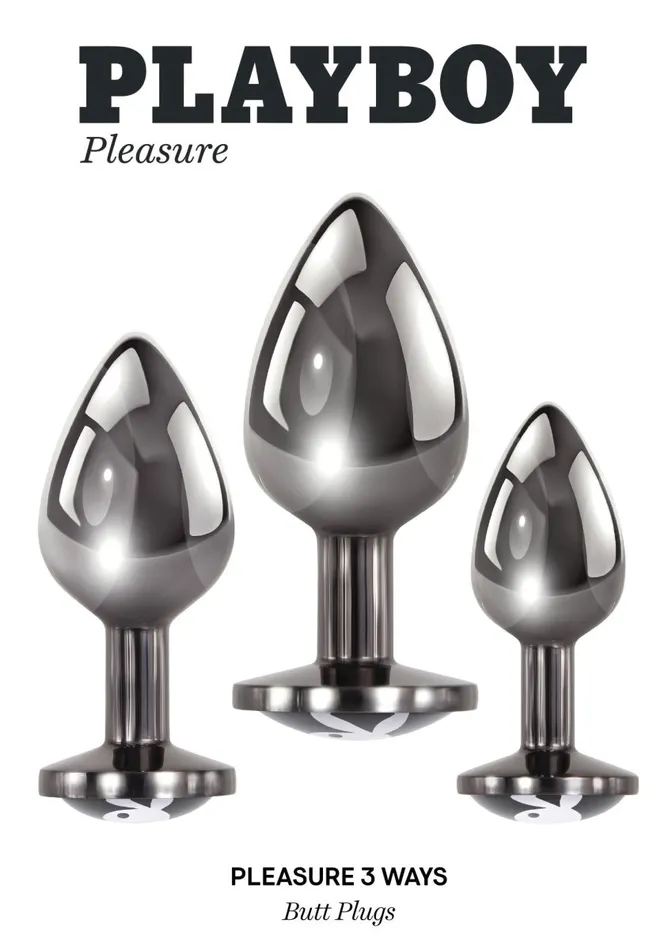Playboy Pleasure 3 Ways Butt Plug Hematite Anal