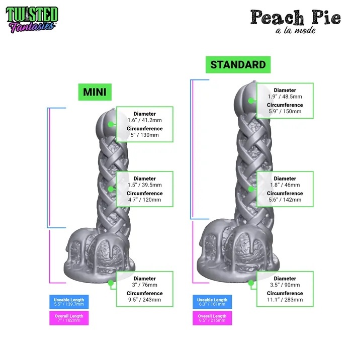Twisted Fantasies Female Sex Toys Peach Pie A La Mode Dildo