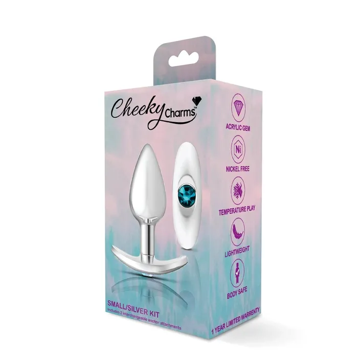 Viben Anal Cheeky Charms Silver Metal Butt Plug Kit Viben Anal Cheeky Charms Silver Metal Butt Plug Kit