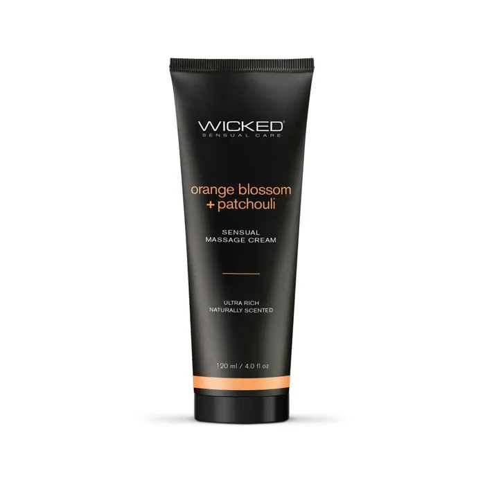 Wicked Sensual Care Couples Orange Blossom and Patchouli Scented Sensual Massage Cream 4 Oz Wicked Sensual Care Couples Orange Blossom and Patchouli Scented Sensual Massage Cream 4 Oz