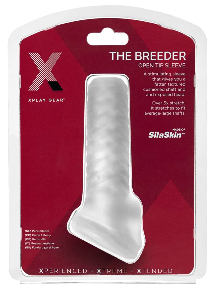Xplay Breeder Sleeve Clear Perfect Fit Male Sex Toys