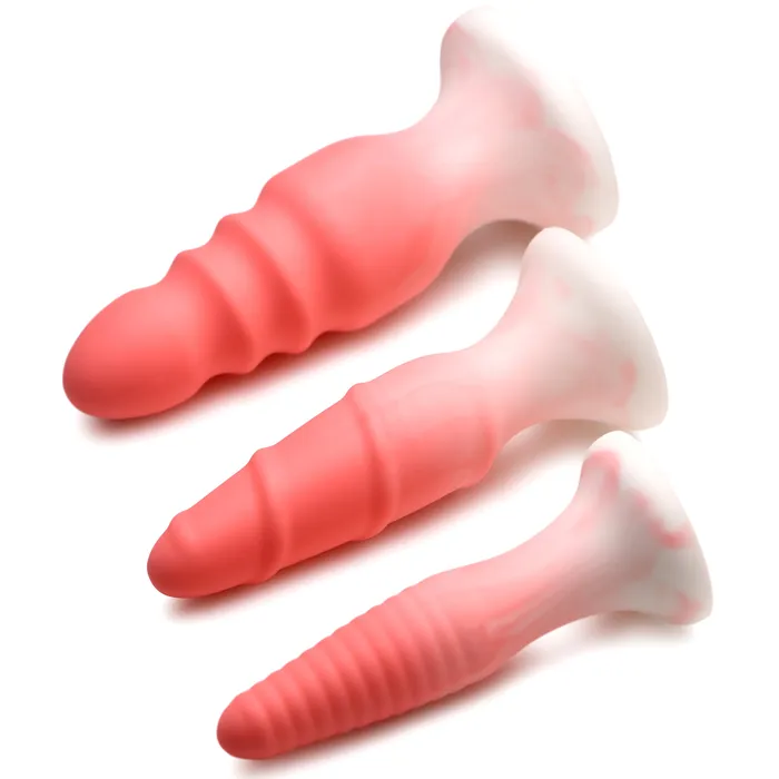 Anal Curve Toys 3 Piece Butt Plug Set Pink