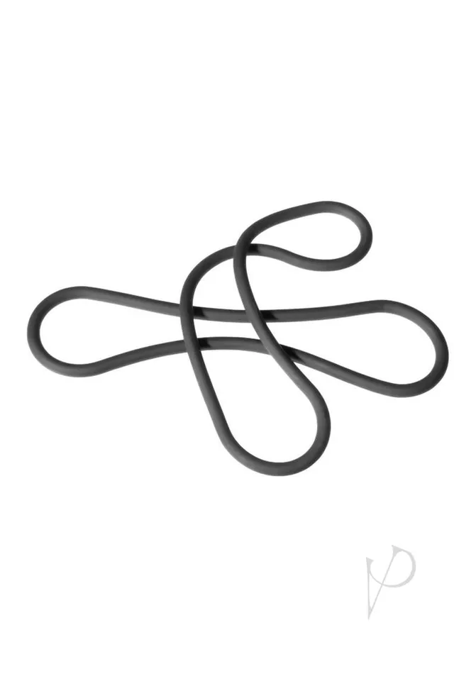Anal Perfect Fit Xplay Silicone Thin Wrap Ring 15 Black