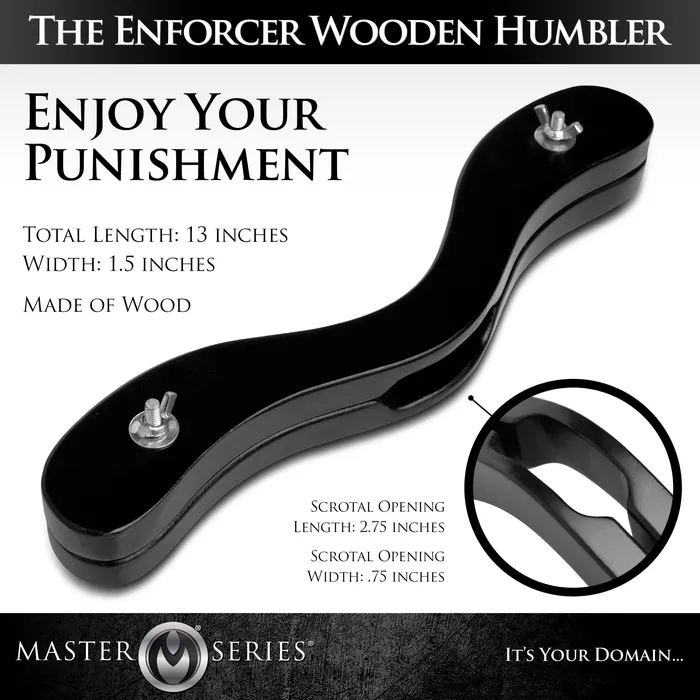 Anal XR Brands The Enforcer Black Wooden Humbler
