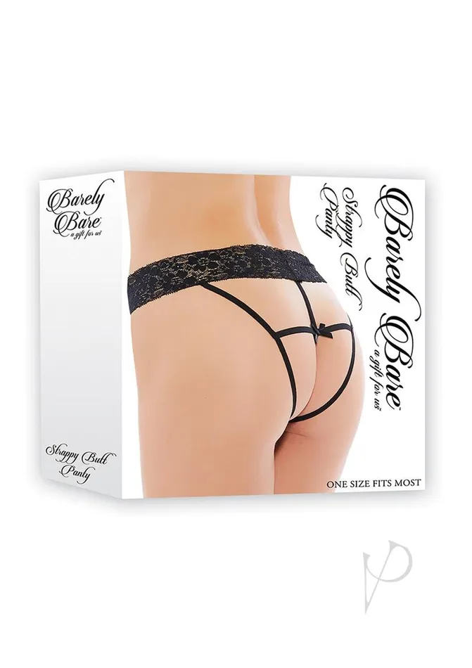 Barely Bare Anal Barely B Strappy Butt Panty Black