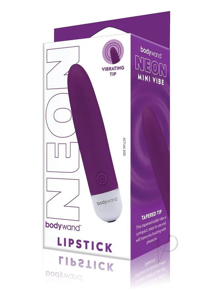 Bodywand Mini Lipstick Neon Prp Bodywand Female Sex Toys