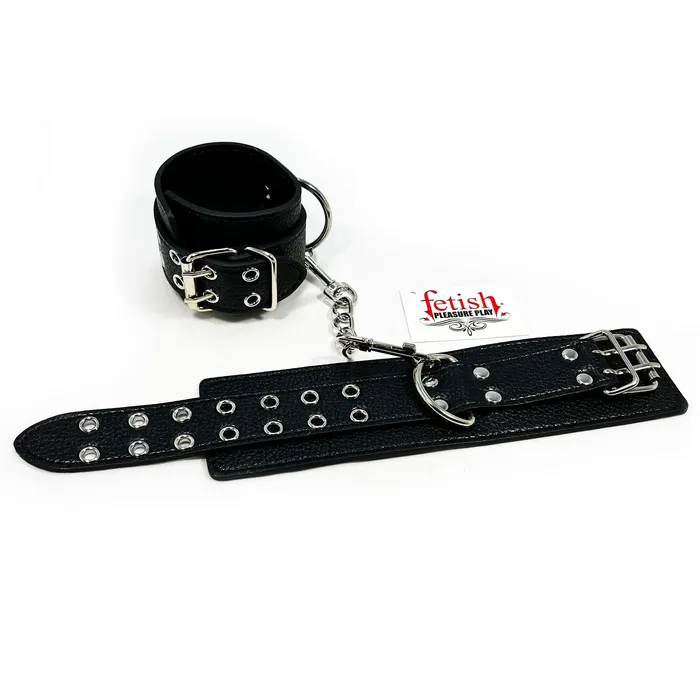 Castle Megastore Couples Fetish Pleasure Play Black Wrist Cuffs