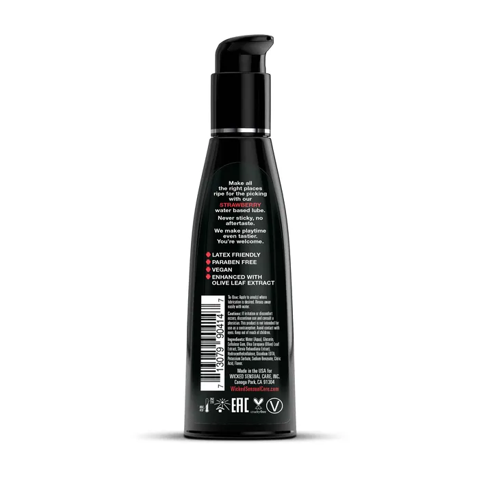 Castle Megastore Vibrators Wicked Aqua Strawberry Flavored Lube 4 oz