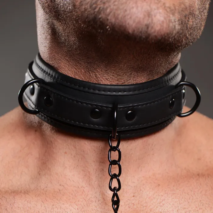 Collared Temptress Collar With Nipple Clamps XR Brands Female Sex Toys