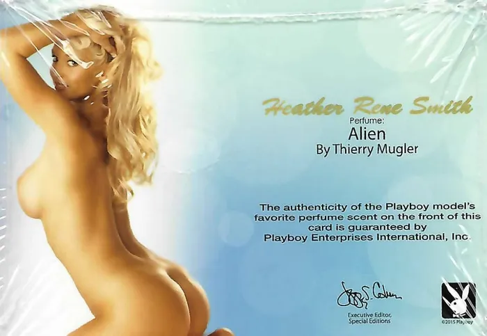 Copy of Playboy Centerfold Collector Cards 2006 Thru 2008 Scent Card Heather Rene Smith Greenthunderbirds Cards Anal