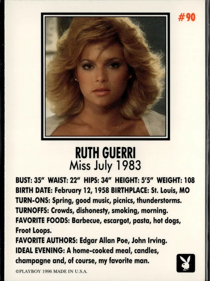 Couples Dans Cards Playboy Centerfolds July Edition Ruth Guerri Card 90 Couples Dans Cards Playboy Centerfolds July Edition Ruth Guerri Card 90