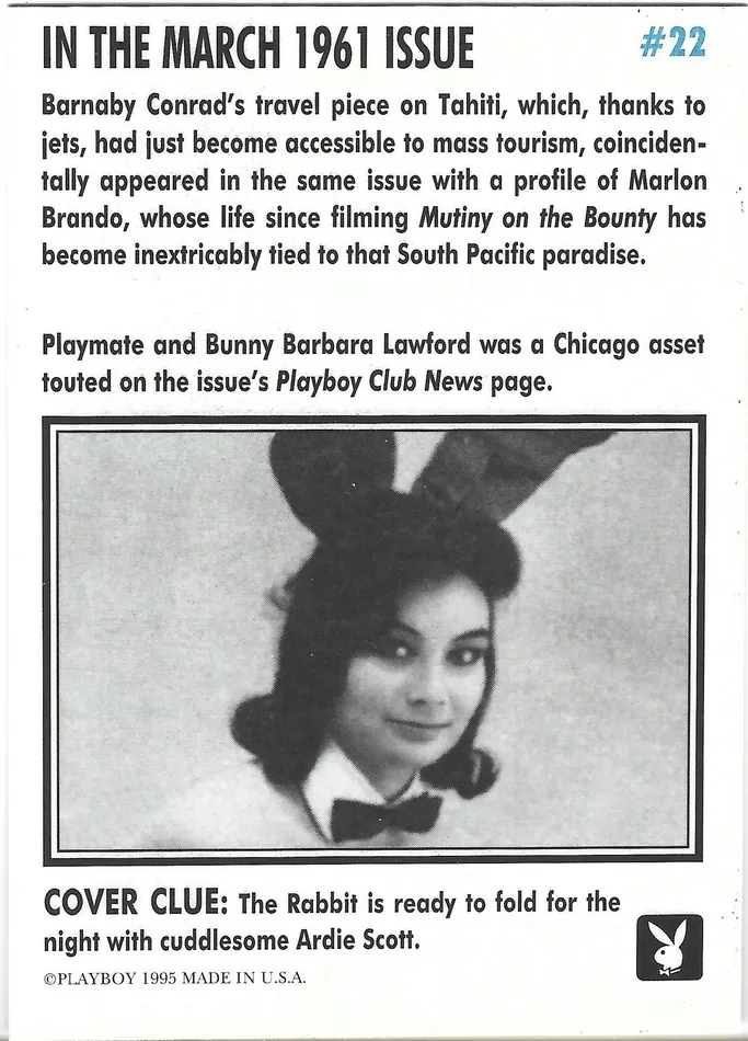 Couples Dans Cards Playboy Centerfolds March Edition Ardie Scott Card 22 Couples Dans Cards Playboy Centerfolds March Edition Ardie Scott Card 22