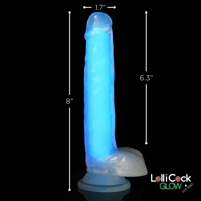 Curve Toys Dildos 7 Inch Glowinthedark Silicone Dildo With Balls