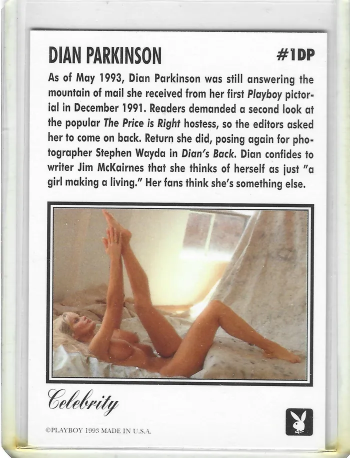Dans Cards Couples Playboy January Edition Celebrity Dian Parkinson Card 1DP