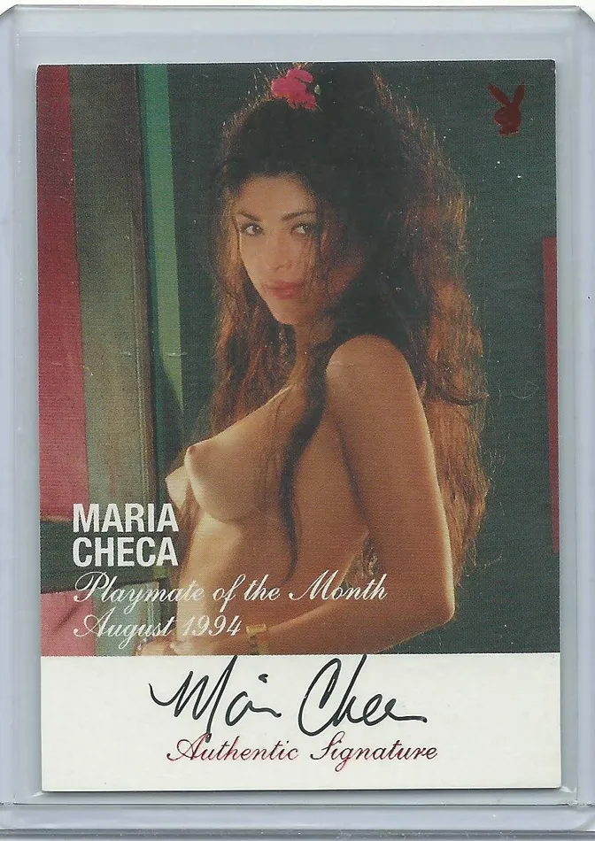 Dans Cards Vibrators Playboy Centerfold Update 9496 Maria Checa Red Foil Autograph Card